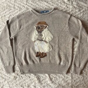 Ralph Lauren Beige Bear Sweater S